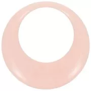 Pendentif rond évidé en résine opaque 44 mm - Rose clair x1