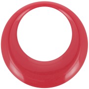 Pendentif rond évidé en résine opaque 44 mm - Rouge foncé x1