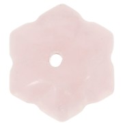 Perle rondelle citrouille 12 mm en pierre gemme - Quartz rose x1|raw }}