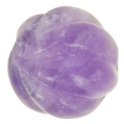 Perle citrouille 12 mm en pierre gemme - Amethyste x1