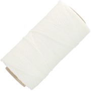 Bobine de fil ciré Linhasita pour micro macramé 1.2 mm Blanc métallisé(Luz Negra)|raw }}