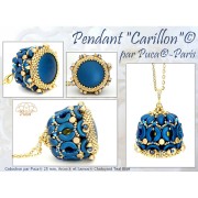 Cabochon rond en verre par Puca® 25 mm - Chatoyant Grape x1