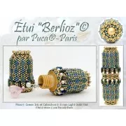 Perles en verre Piros® par Puca® 2x5 mm - Blue Iris x10g