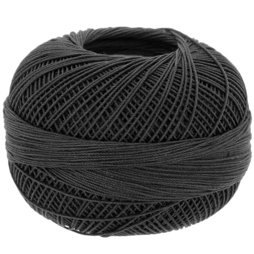 Fil de coton Lizbeth taille 20 - Charcoal n°606 x192m