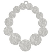 Pendentifs goutte martelé 41x36 mm - Acier inoxydable 316L x2