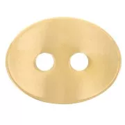 Intercalaire bouton ovale incurvé 14x11mm - Acier inoxydable 304L Doré x1