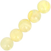 Perles en résine transparente 6 mm - Jaune clair marbré x20|raw }}