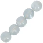 Perles en résine transparente 6 mm - Bleu gris marbré x20