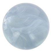 Perles en résine transparente 8 mm - Bleu gris marbré x10