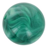 Perles en résine transparente 8 mm - Vert bouteille marbré x10