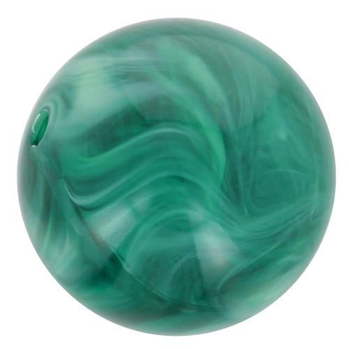 Perles en résine transparente 8 mm - Vert bouteille marbré x10