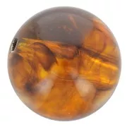 Perle en résine translucide 10 mm - Ambre marbré x8