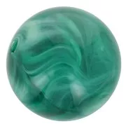 Perle en résine transparente 10 mm - Vert bouteille marbré x8