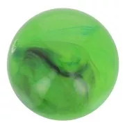 Perle en résine transparente 10 mm - Vert marbré x8
