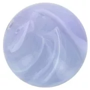 Perle en résine opaque 10 mm - Gris glacier marbré x8