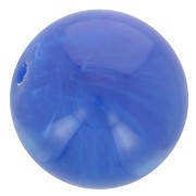 Perle en résine opaque 10 mm - Bleu royal marbré x8|raw }}
