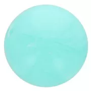 Perle en résine opaque 10 mm - Aquamarine marbré x8