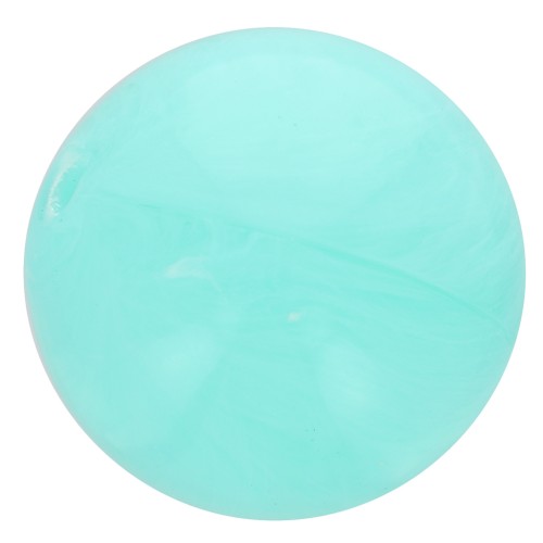 Perle en résine opaque 10 mm - Aquamarine marbré x8