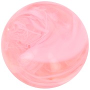 Perle en résine transparente 12 mm - Rose marbré x6