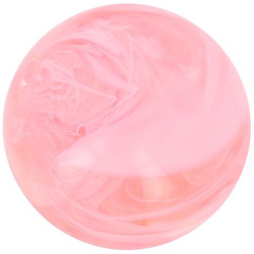 Perle en résine transparente 12 mm - Rose marbré x6