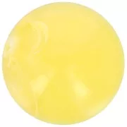 Perle en résine transparente 12 mm - Jaune clair marbré x6