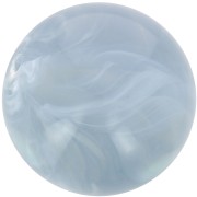 Perle en résine transparente 12 mm - Bleu gris marbré x6