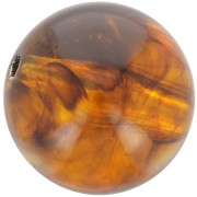 Perle en résine translucide 12 mm - Ambre marbré x6|raw }}