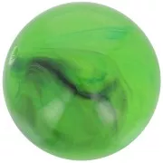 Perle en résine transparente 12 mm - Vert marbré x6