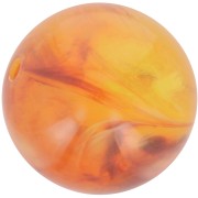 Perle en résine translucide 12 mm - Abricot marbré x6