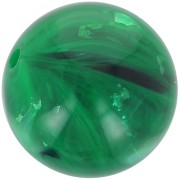 Perle en résine transparente 12 mm - Vert foncé marbré x6|raw }}