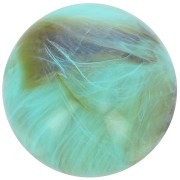 Perle en résine opaque 12 mm - Turquoise marbré x6|raw }}