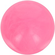 Perle en résine opaque 12 mm - Rose vif marbré x6