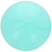 Perle en résine opaque 12 mm - Aquamarine marbré x6