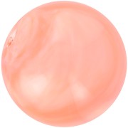 Perle en résine opaque 12 mm - Corail marbré x6
