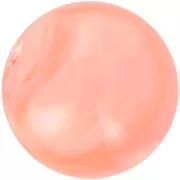 Perle en résine opaque 12 mm - Corail marbré x6