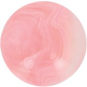 Cabochon rond 14 mm en résine transparente - Rose marbré x1
