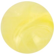 Cabochon rond en résine transparente 14 mm - Jaune clair marbré x1