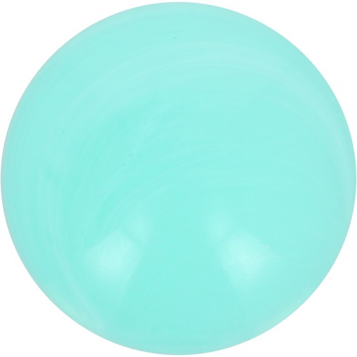 Cabochon rond en résine opaque 14 mm - Aquamarine marbré x1