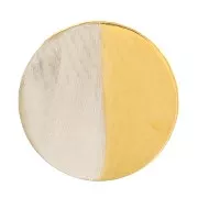 Élément rond à coller 7.5 mm - motif soleil - Acier inoxydable 304L Doré x1