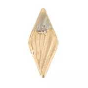 Élément losange travaillé à coller 8x4 mm - Acier inoxydable 304L Doré x1