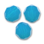 Perles rondes  PureCrystal 5000 6 mm Caribbean Blue Opal x6