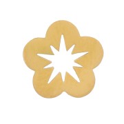 Éléments fleur à coller 6 mm - Acier inoxydable 316L Doré x5|raw }}