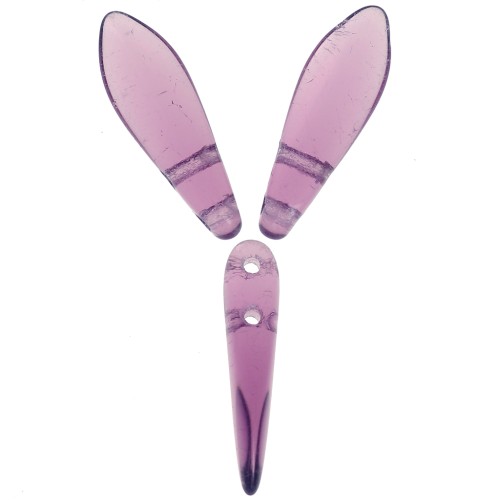 Dagues en verre 5x16 mm - Amethyst x50
