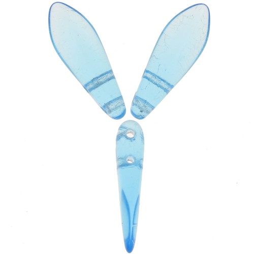 Dagues en verre 5x16 mm - Aquamarine x50