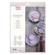 Set de 5 moules pour fabrication de savon - Décagone et ovale - Transparent x1
