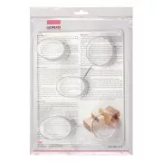 Set de 5 moules pour fabrication de savon - Décagone et ovale - Transparent x1