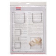 Set de 5 moules pour fabrication de savon - Carré - Transparent x1