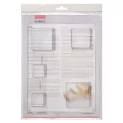 Set de 5 moules pour fabrication de savon - Carré - Transparent x1