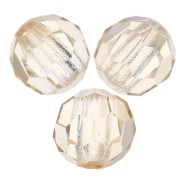 Perles rondes facettées Preciosa - Round Bead 3 mm - Crystal Honey x20