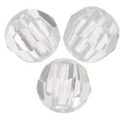 Perles rondes facettées Preciosa - Round Bead 3 mm - Crystal Argent Flare x20|raw }}